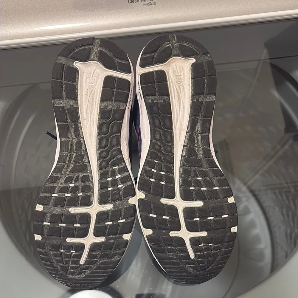 Asics Navy and Pink Women's Running Sneakers